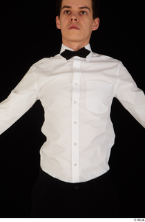  Jamie bow tie dressed uniform upper body waiter uniform white shirt 0001.jpg